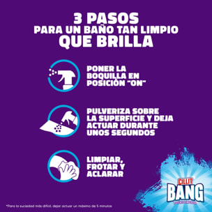 Cillit Bang - Spray Baño ultra brillo y limpieza, fórmula biodegradable - 750ml