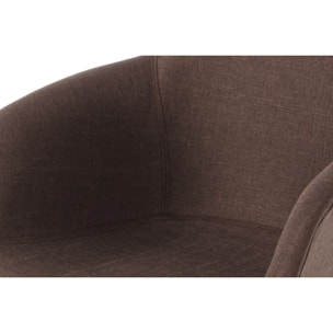 Set 2 Poltroncine Winston in Legno di Faggio e Tessuto Beige