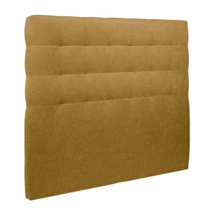 Lit coffre avec tête de lit capitonnée Tissu