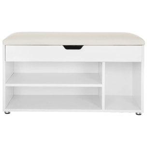 Panca scarpiera con seduta contenitore OSKAR LHS30W bianca