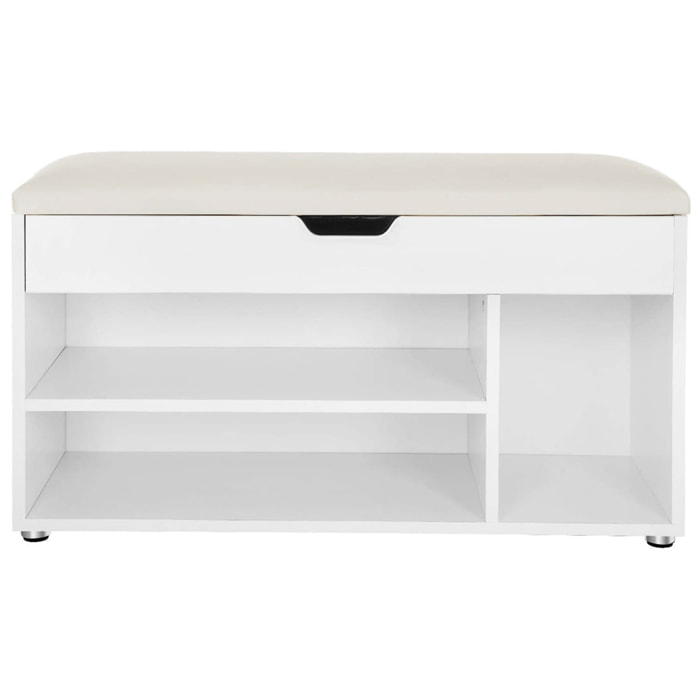 Panca scarpiera con seduta contenitore OSKAR LHS30W bianca