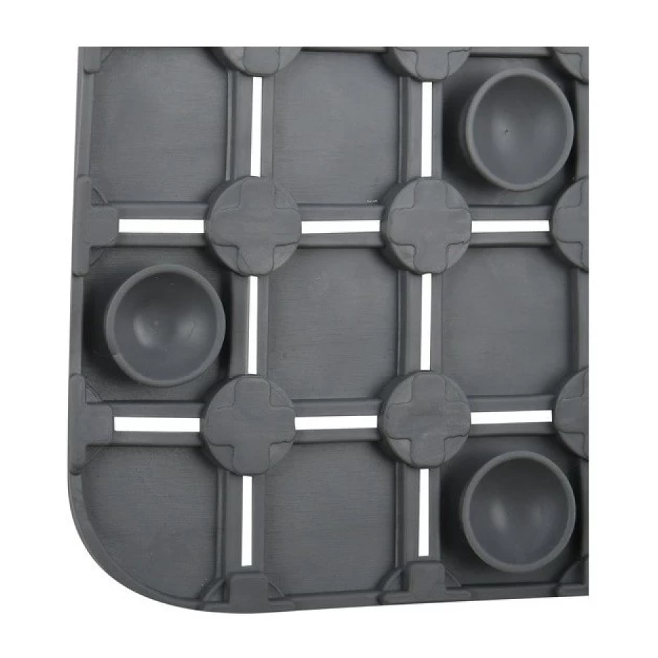 Tapis Fond de baignoire antidérapant Caoutchouc QUADRO 36x76cm Gris MSV