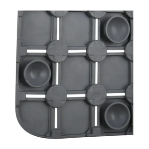 Tapis Fond de baignoire antidérapant Caoutchouc QUADRO 36x76cm Gris MSV