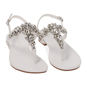 Sandalias planas blancas