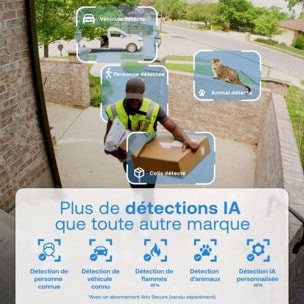 Caméra de surveillance ARLO 3 caméras ext Essential3 2K+ pan. sol