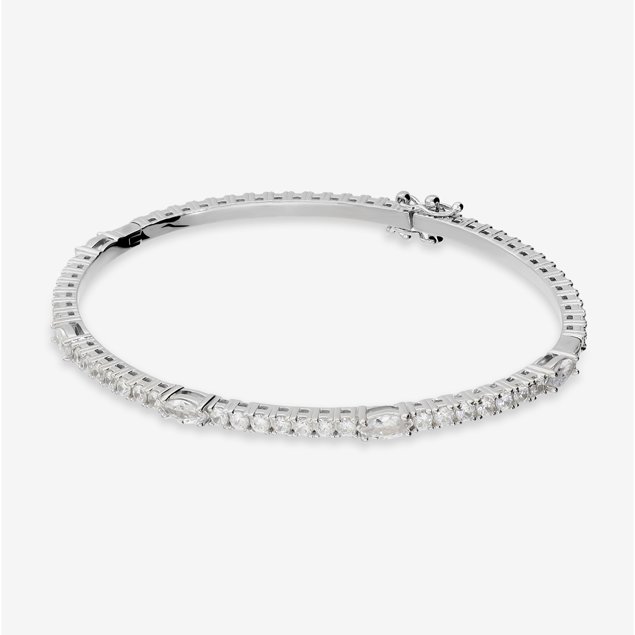 Bracciale Tennis 'Infinity' in Argento 925 con Cubic Zirconia Tonde e a Marquise