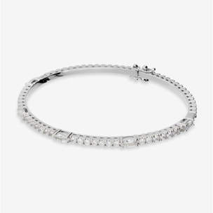 Bracciale Tennis 'Infinity' in Argento 925 con Cubic Zirconia Tonde e a Marquise