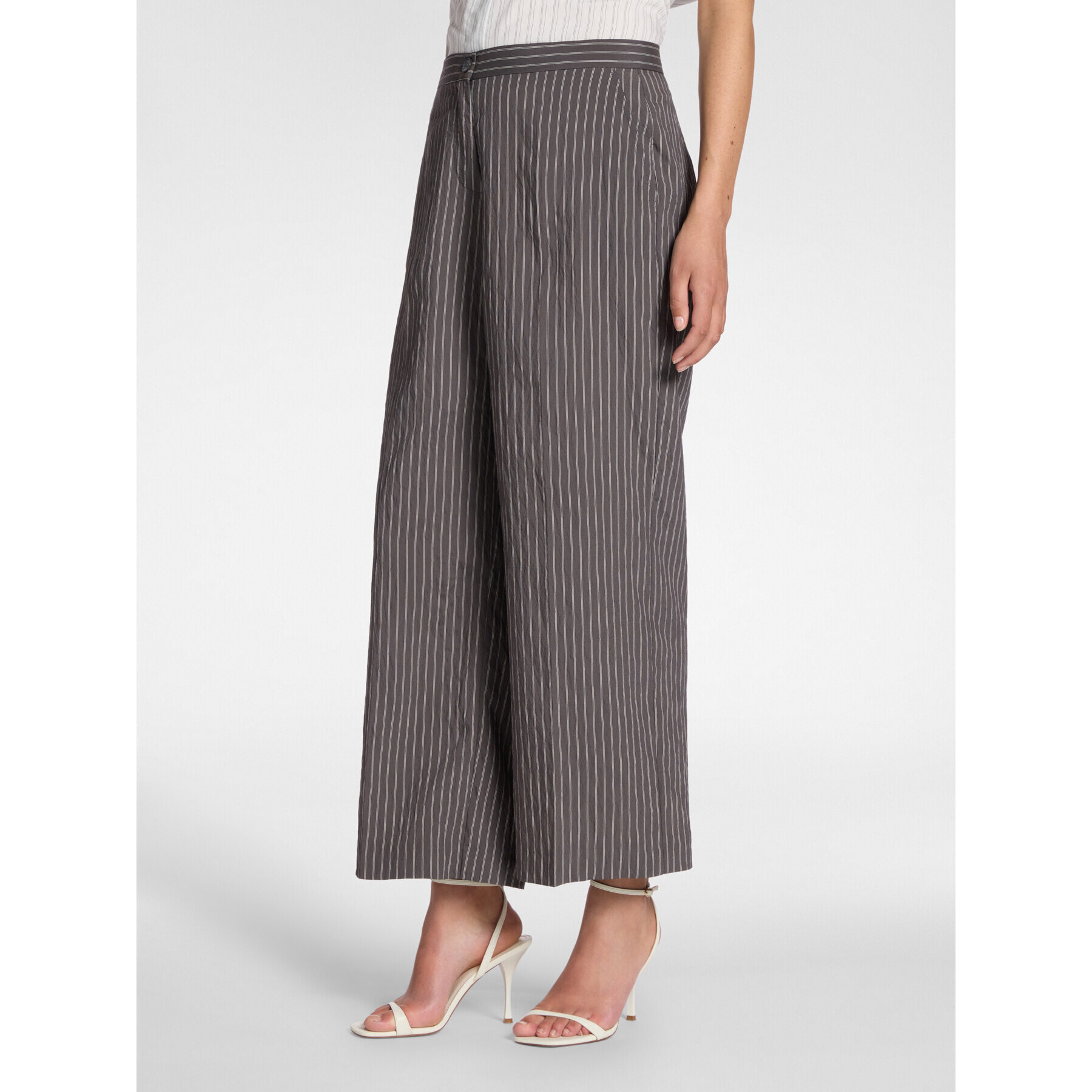 Elena Mirò - Pantalones chinos de rayas diplomáticas - Gris