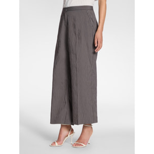Elena Mirò - Pantalones chinos de rayas diplomáticas - Gris