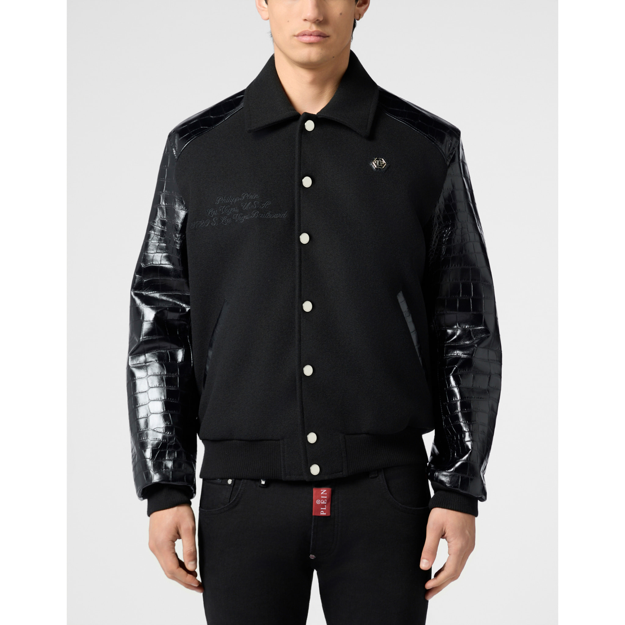 PHILIPP PLEIN Coster Jacket Cocco Sleeves & Shoulders