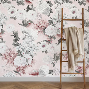 Carta da Parati Floreale Rosa Cipria