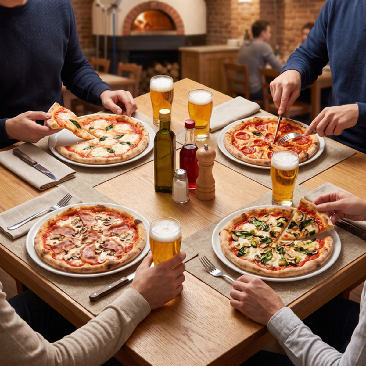 Set piatti pizza in porcellana - Bianco