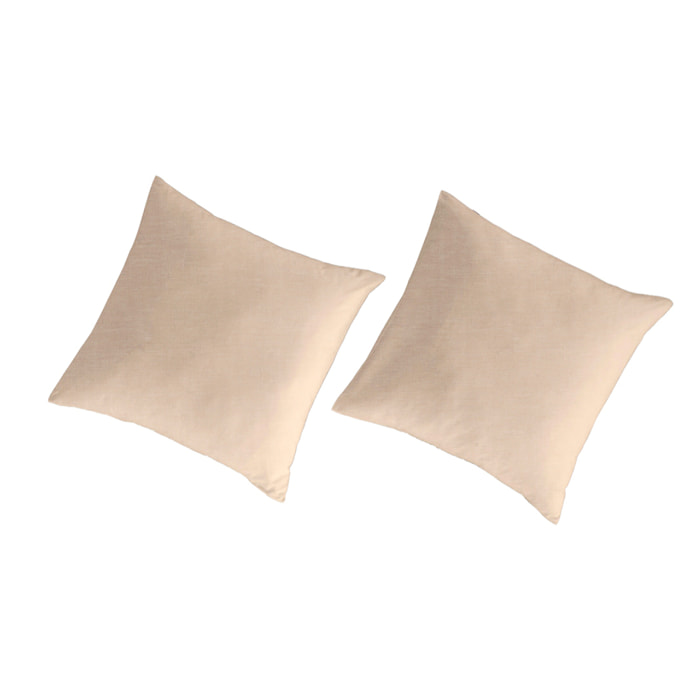 2 Fundas de almohada lino/algodón orgánico liso. Disponible en varios colores y tamaños