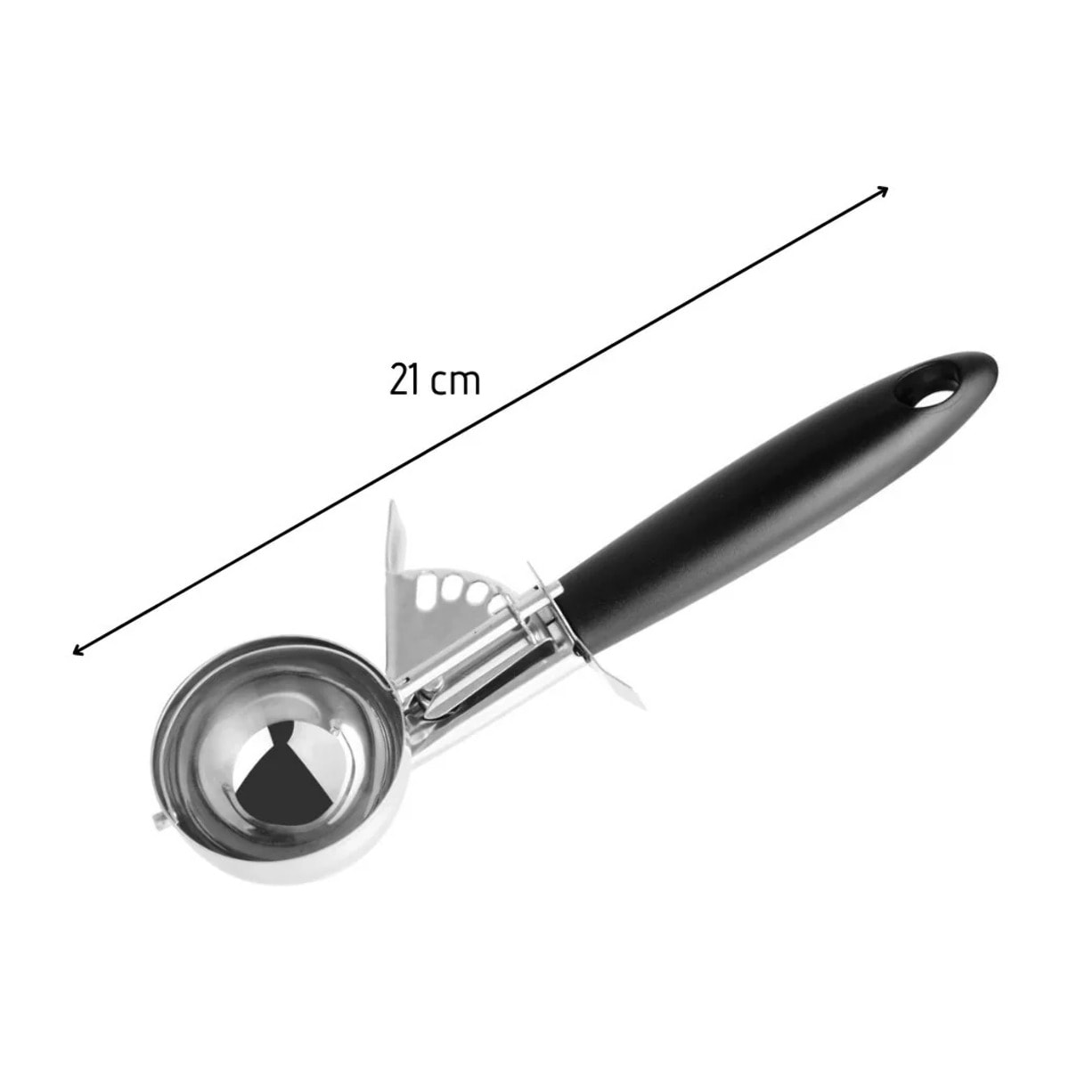 Set de 2 ustensiles de cuisine cuillère à glace professionnelle et cuillère à glace inox Fackelmann Basic