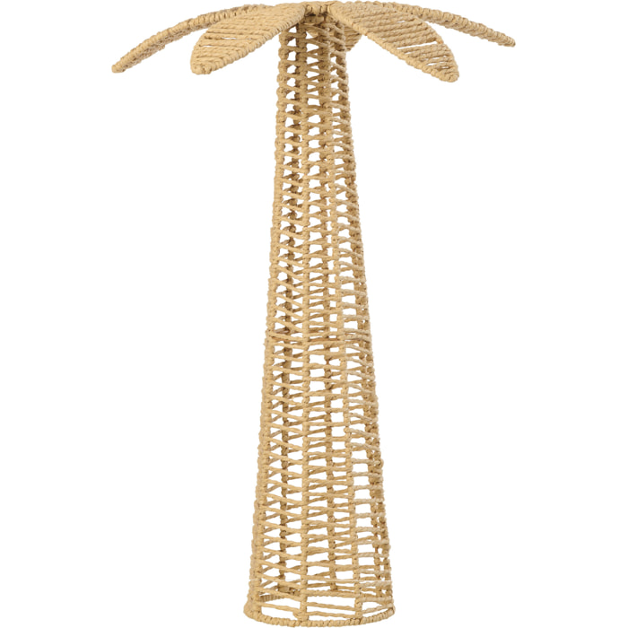 J-Line Palmier décoratif - métal/papier - naturel - large