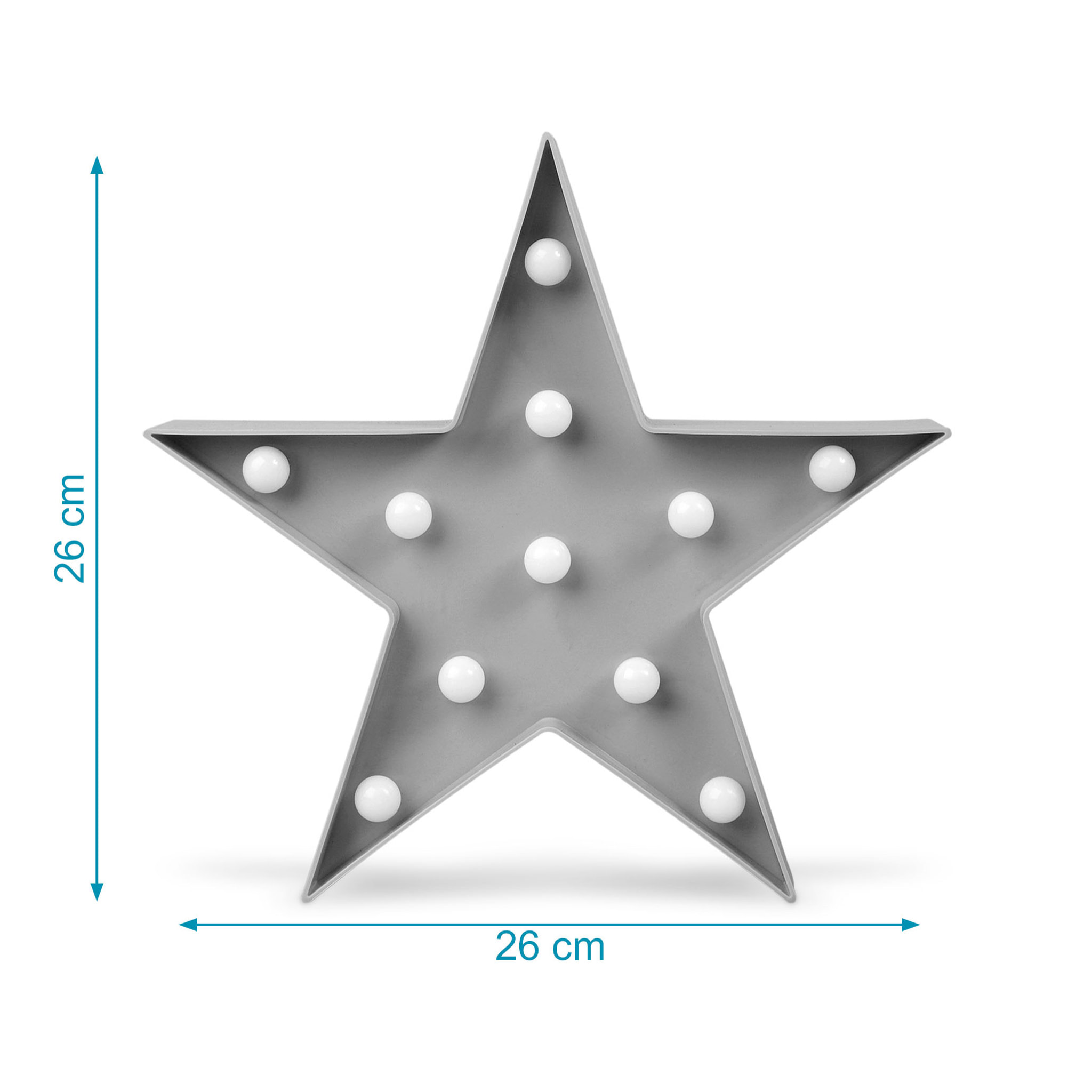 LÁMPARA ESTRELLA GRIS LED