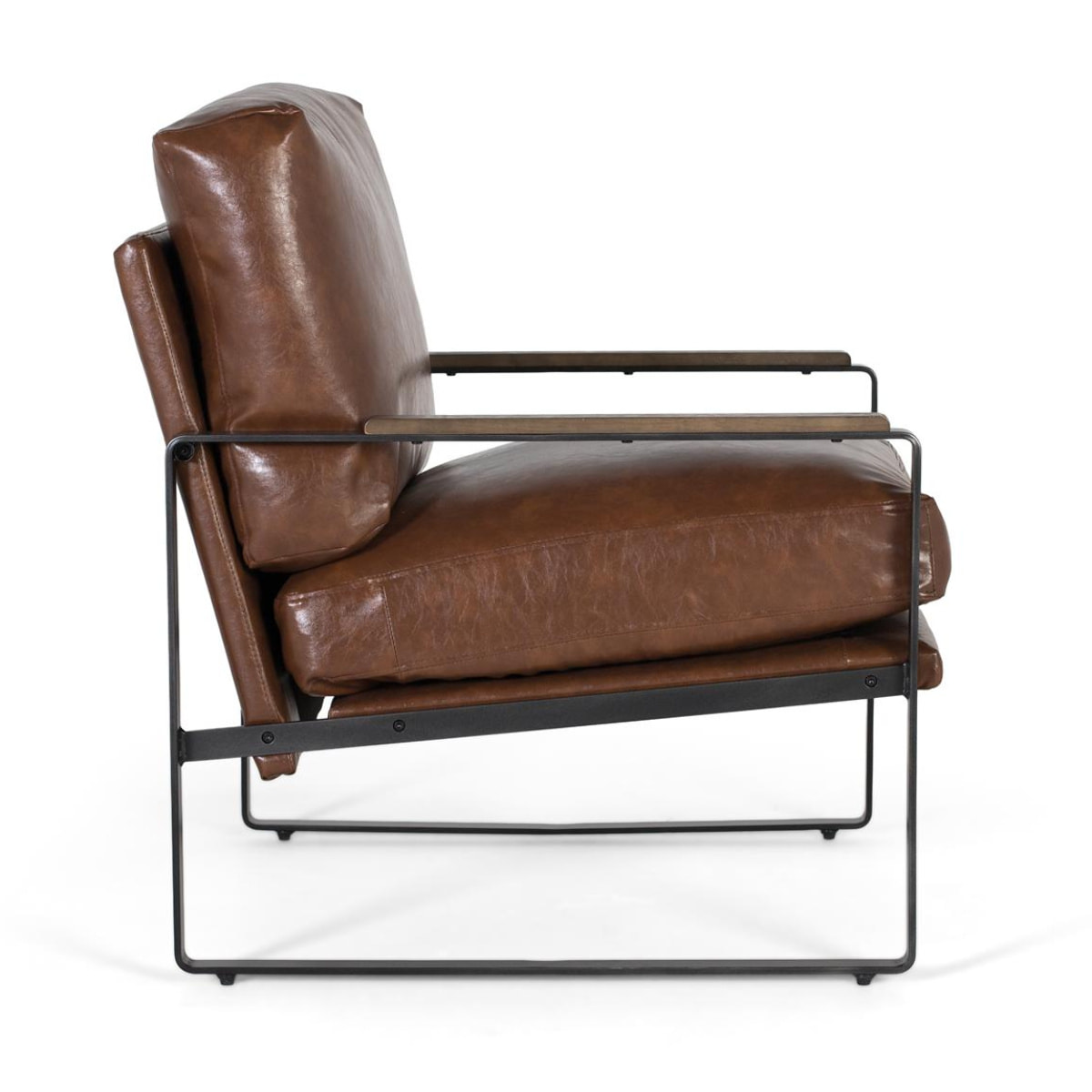 Sillón de Tapizado Pu 70 Cm Estilo Vintage Industrial