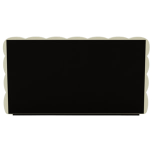 Darling - lit coffre - 140x200 cm - sommier inclus - en velours - Beige