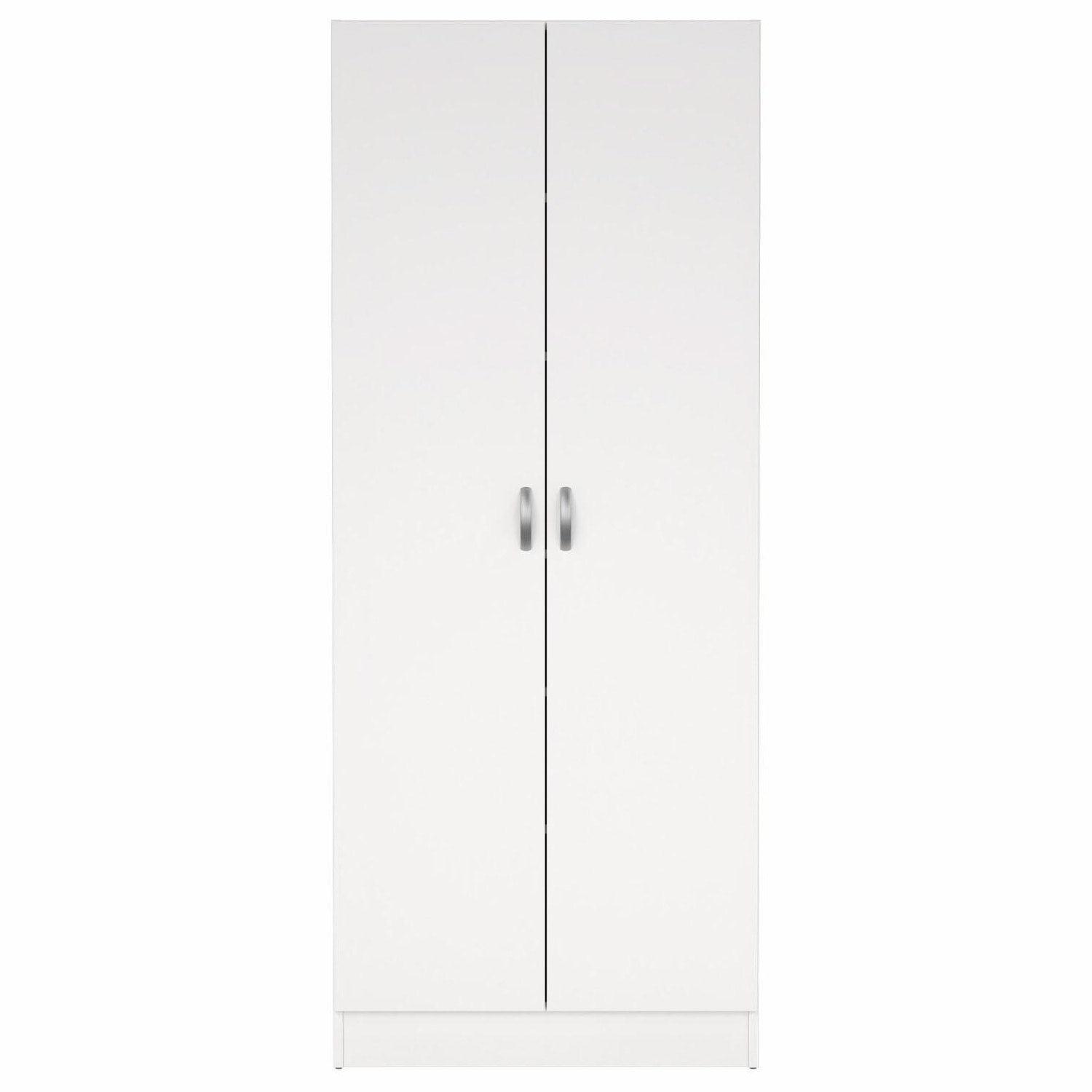 Armadio Multiuso 2 Ante Con 5 Ripiani Regolabili Mobile Salvaspazio Moderno Minimal Per Camera Ingresso Corridoio 69.2 x 34.6 x 170.4 Cm Bianco