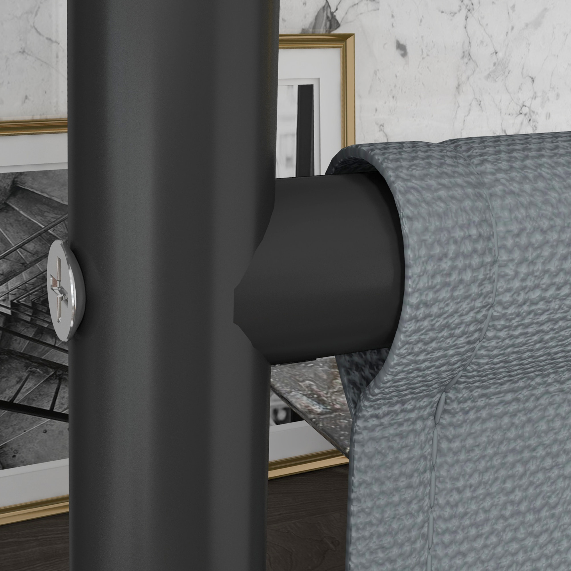 Panneau brise-vue paravent extérieur sur roulettes - autoportant - dim. 183L x 30l x 181H cm - gris
