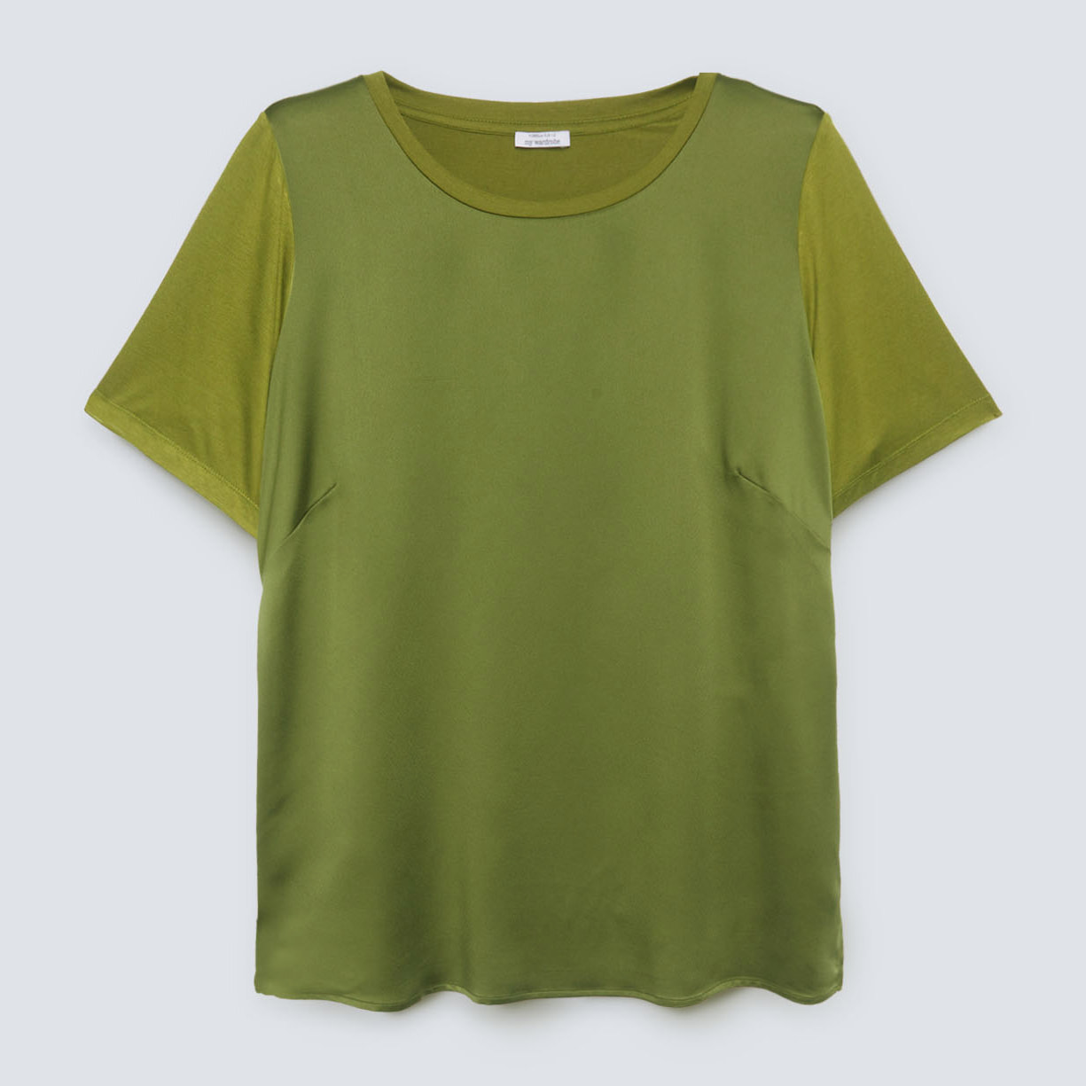 Fiorella Rubino - Camiseta de dos tejidos - Verde