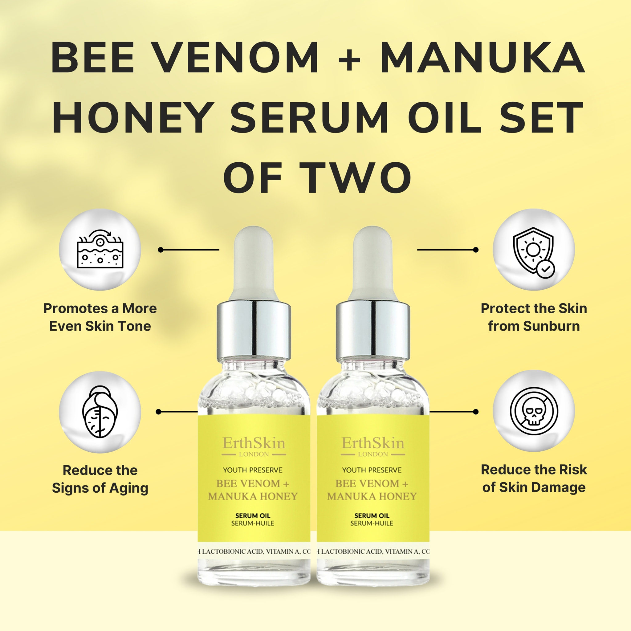 Dúo de aceites de veneno de abeja