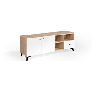 Mueble de TV – Roble Amazonas y blanco polar