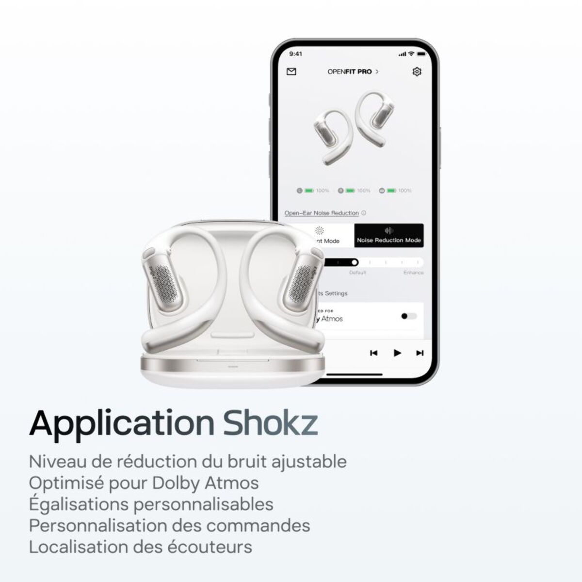 Ecouteurs SHOKZ OpenFit PRO Blanc
