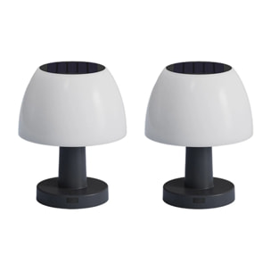 Lot de 2 Lampe de table solaire LUMINA H13.5 cm