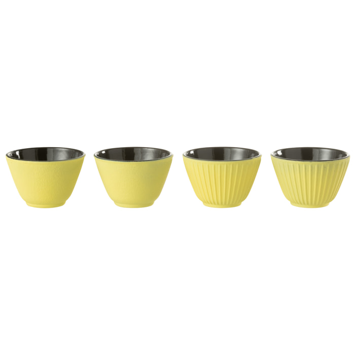 J-Line tasse - métal - jaune - 2 boîtes de 2 pcs
