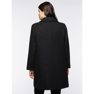 Fiorella Rubino - Abrigo de tejido diagonal - Negro