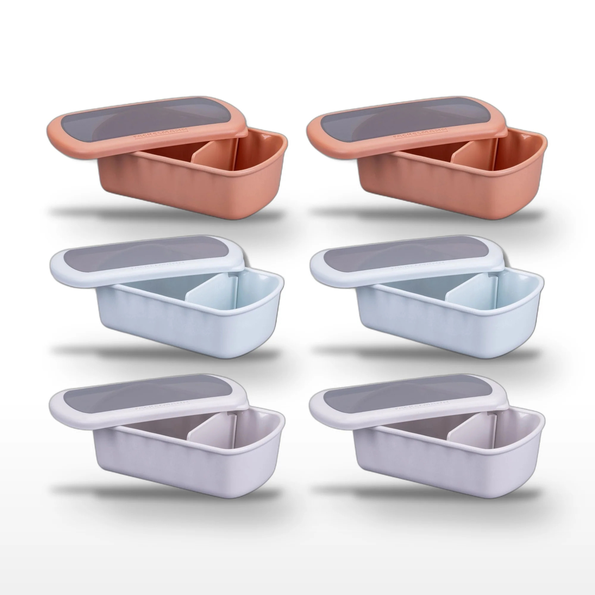 Lot de 6 Lunchbox Fackelmann Storage 1L avec compartiment réglable