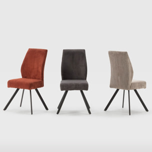Lot de 2 chaises en velours côtelé - LAGOM