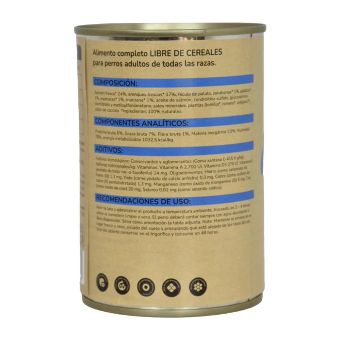Pack 6 x Comida Húmeda Grain Free Superpremium para perro Salmón Planeta Huerto 380 g