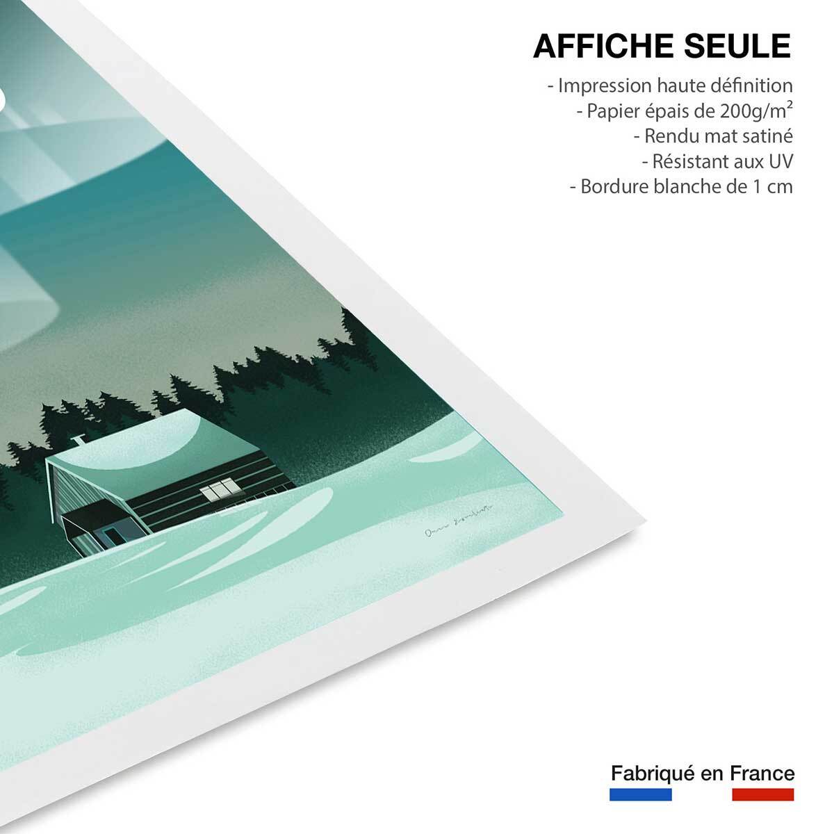 Affiche voyage Laponie Finlandaise Affiche seule