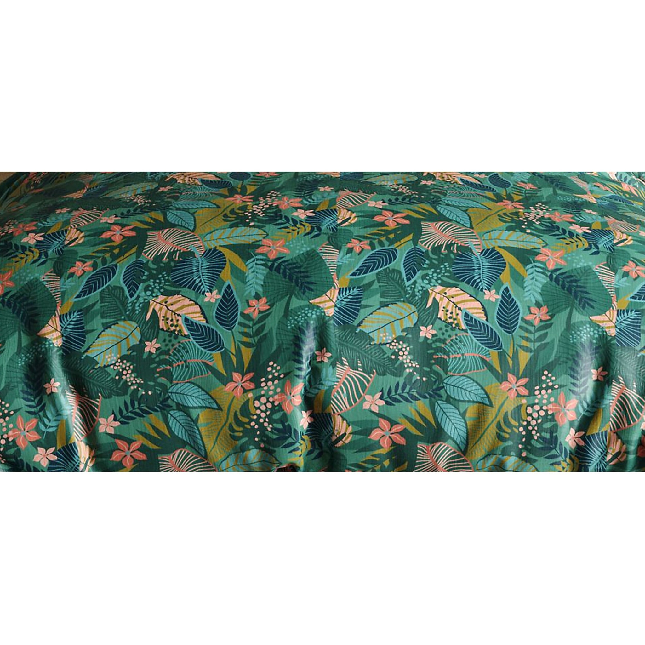 Parure housse de couette coton fougère