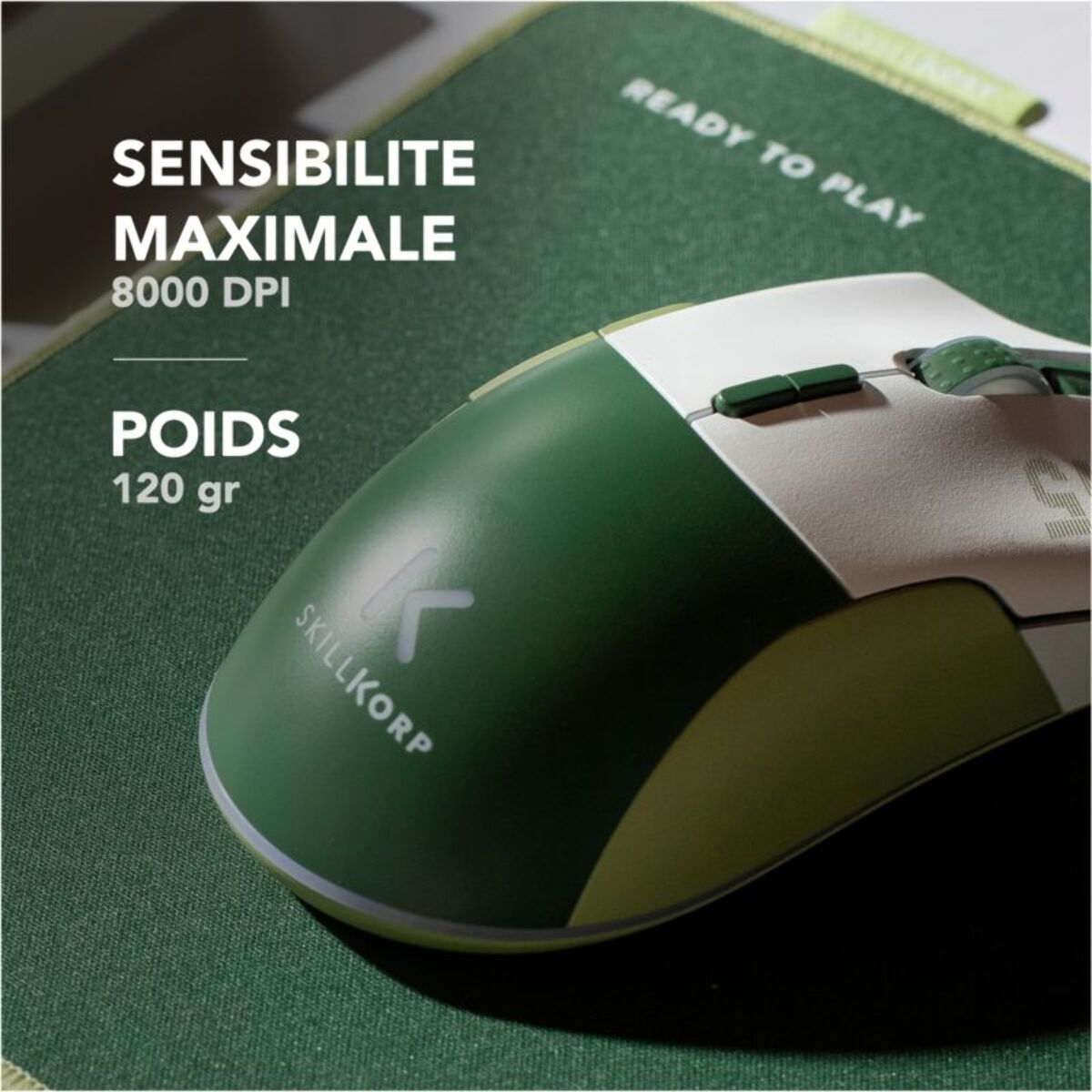 Souris Gamer Filaire SKILLKORP M5 VERTE Access