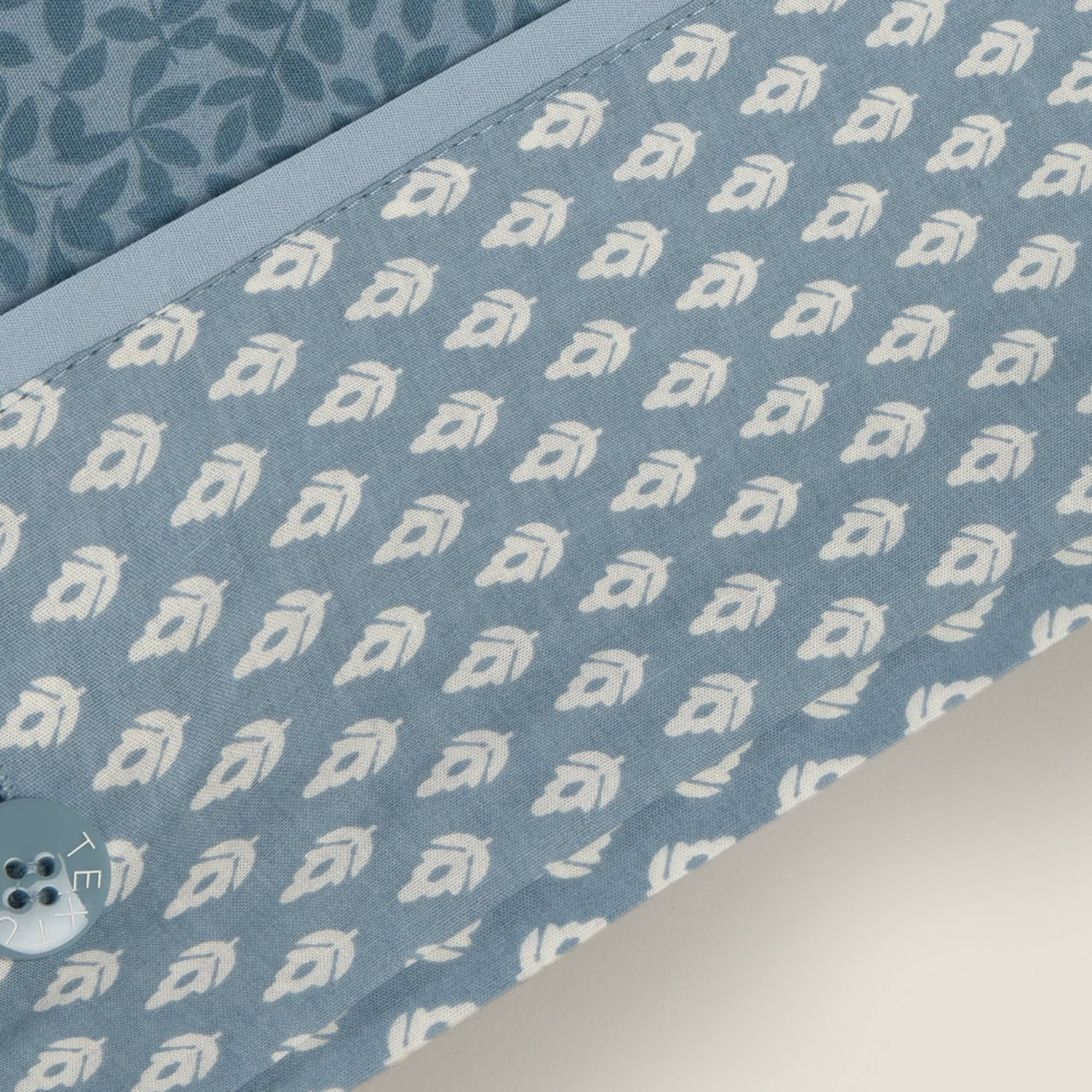 Funda de almohada algodón estampado hojas Inpat color azul 100% Algodón