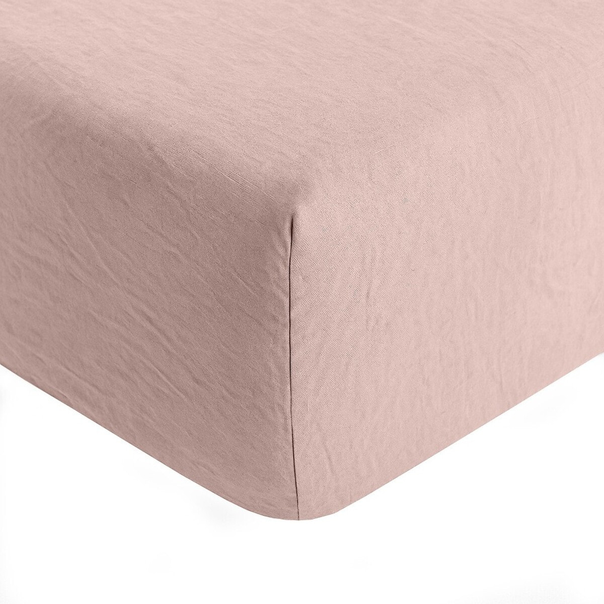 Drap Housse Microfibre Lavee - Bonnet 28cm Rose PoudrÉ