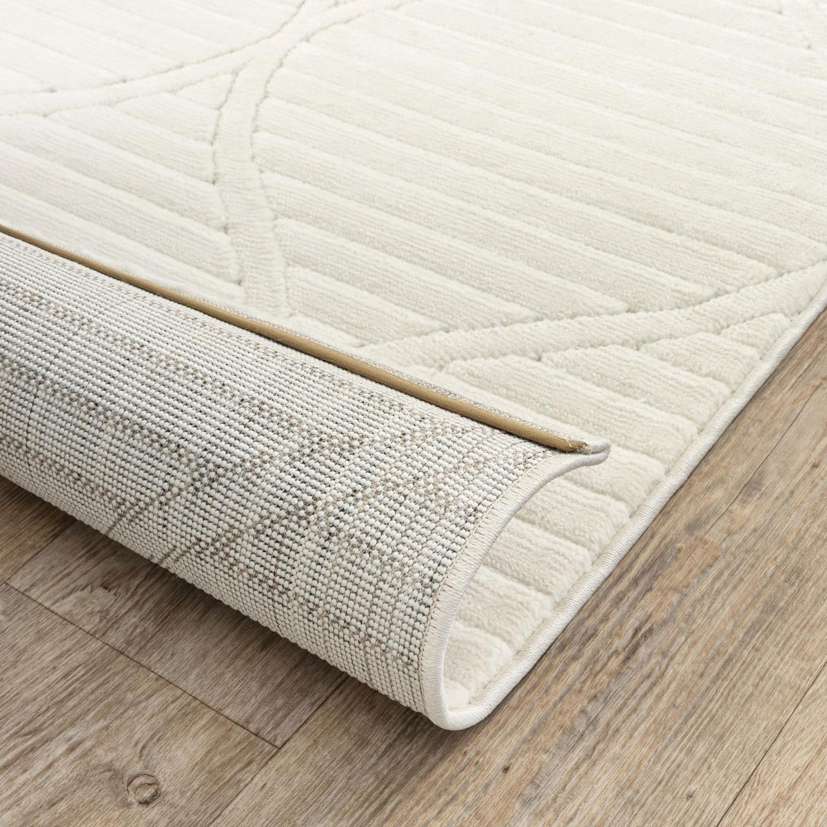 Grand tapis intérieur extérieur en relief ton sur ton TIHE