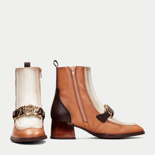 Botin Charlize Apricot vainilla 4,5 cm