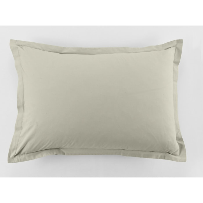 Lot De 2 Taies D'oreiller 100% Coton 57fils Grege