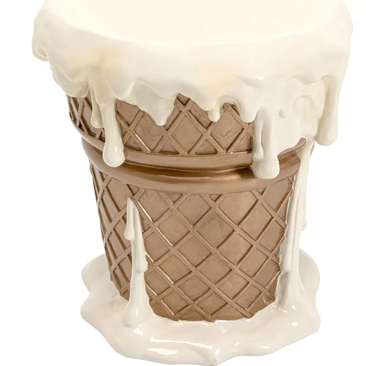 Tabouret glace 38cm vanille Kare Design