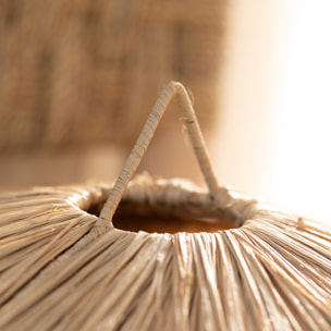 Abat-jour parasol raphia volanté - Naturel