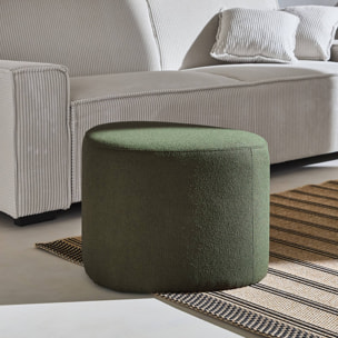 Tabouret, pouf en forme de galet tissu TAO