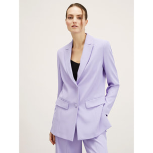 Motivi - Blazer larga con botonadura simple - Violeta