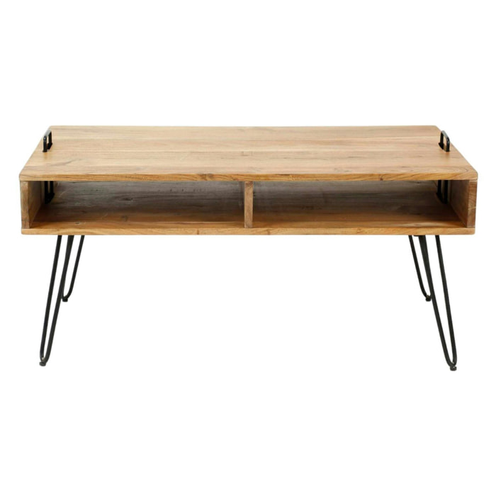 Table basse scandinave bois massif 100 cm MELBOURNE