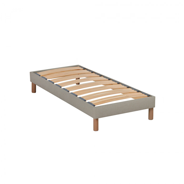 Sommier en Kit Lino 1 place | Beige