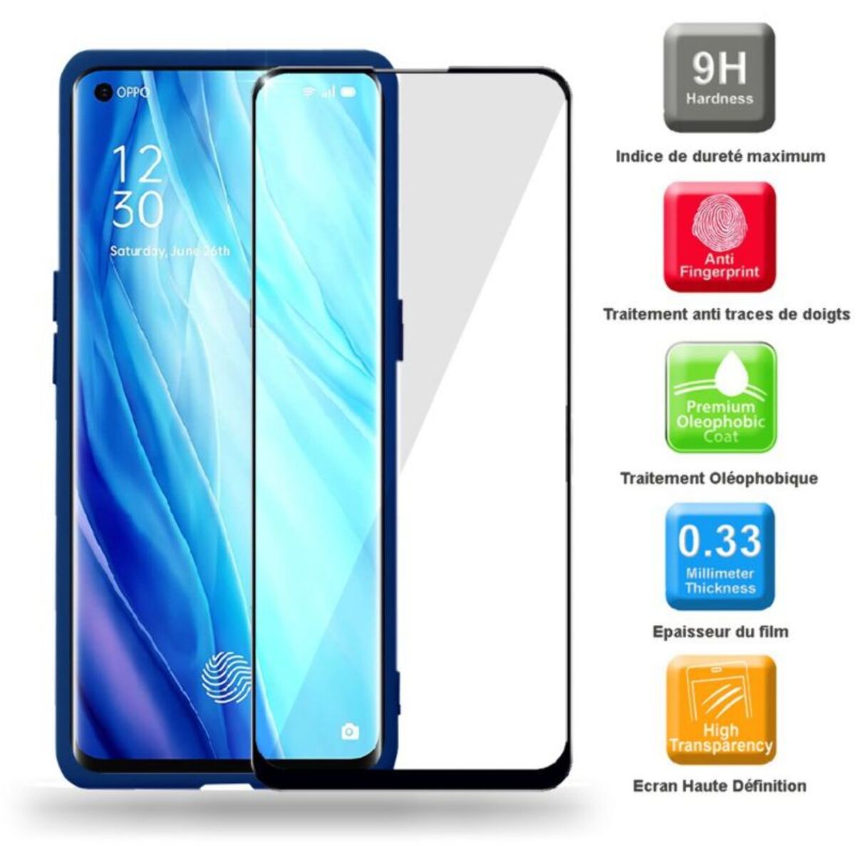 Coque IBROZ Oppo Reno 4 Pro 5G Coque bleu