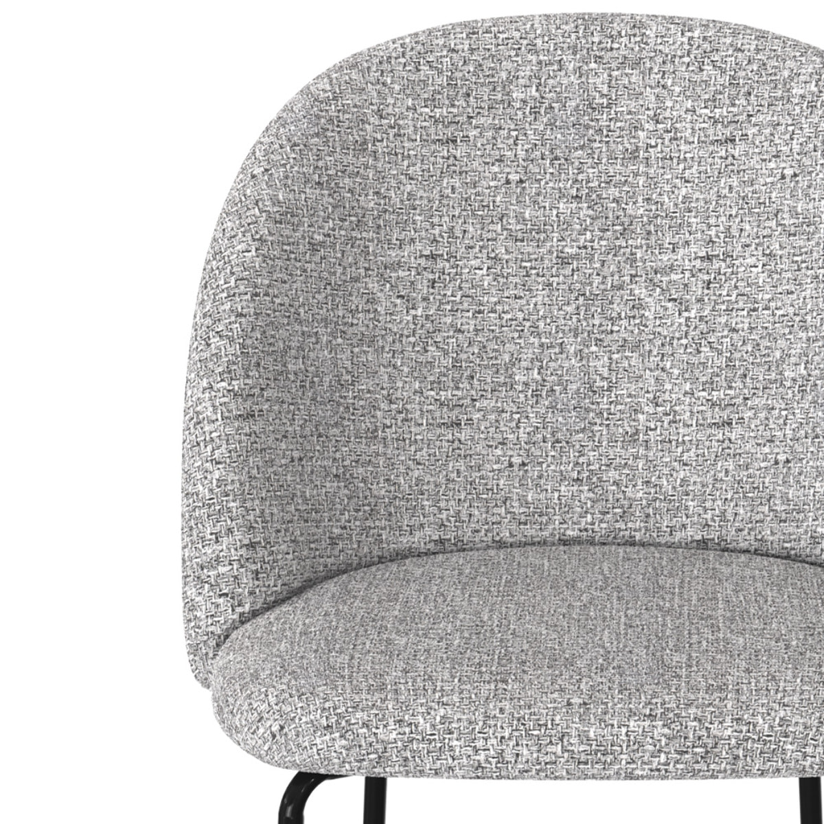 Lot de 2 chaises en tissu chiné gris clair - Karl